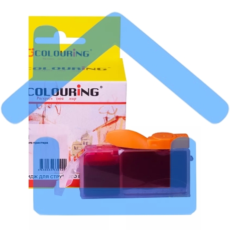 Картридж струйный Colouring CG-CLI-521M пурпурный с чипом водный (9 мл) для Canon IP3600/IP4600/MP540/MP550/MP620/MP630/MP980-2