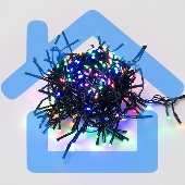 Гирлянда светодиодная с контроллером Фейерверк 3м 200 светодиодов Разноцветный свет Провод зеленый ULD-S0300-200/DGA MULTI IP20 FIRECRACKER