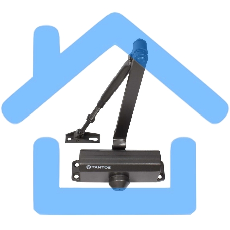 Дверной доводчик Tantos TS-DC045 графит, с усилием EN2 для дверей весом до 50 кг