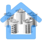 Мультирезка Centek CT-1382 <300Вт> 5 насадок / измельчение /шинковка/ волнистая /грубая нарезка