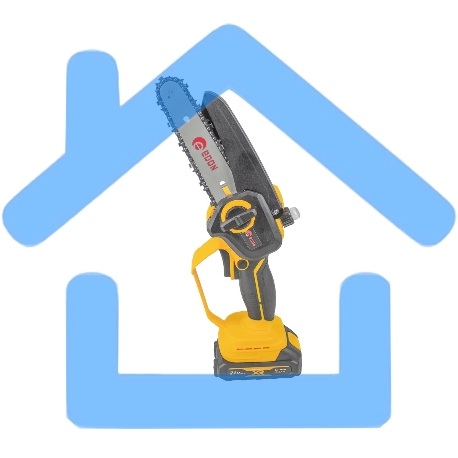 Мини-пила цепная аккумуляторная EDON ANS-21/8BL желтый/черный 25166-1