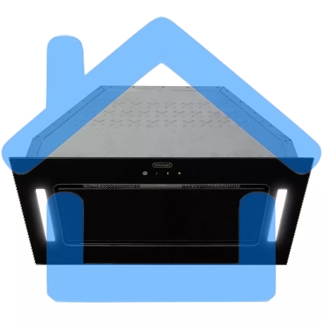 Вытяжка встраиваемая DeLonghi COSETTA 515 NB черный, 53 см, 1500 куб. м/ч, 63 дБ-1