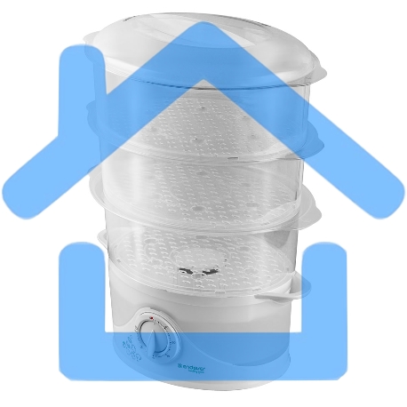 Пароварка электрическая Endever Vita-177, белый, мощность 1000 Вт, объем 9 л, таймер 60 минут, двойная защита, 4 шт./уп.