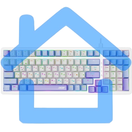 Клавиатура Acer OKW304 (ZL.KBDCC.01V) проводная, USB, белый