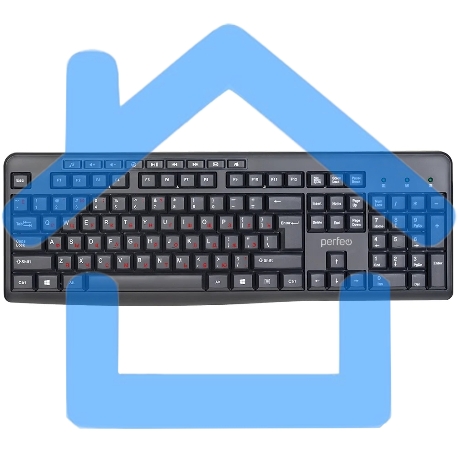 Клавиатура проводная Perfeo PUSH Multimedia, USB, черная