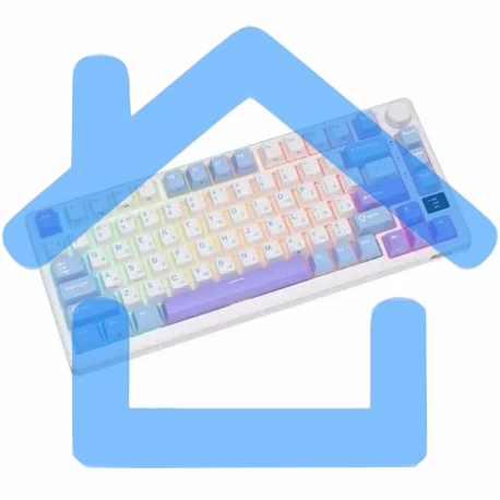 Клавиатура Royal Kludge RK-M75 Taro milk USB/2.4 GHz/Bluetоoth, RGb, Hot Swap, Brown switch-1