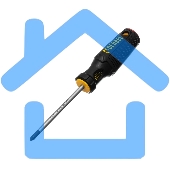 Отвертка Denzel PH2х100 мм, S2, 3к рукоятка