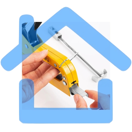 Мебельный степлер Deli DL238104 с набором скоб Набор: 2000шт дверные гвозди. 2000шт Т-гвозди. 2000шт U-гвозди.-8