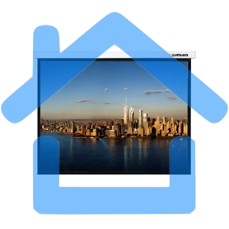 Настенный экран Lumien Master Picture 189х240 см Matte White FiberGlass, черн. кайма по периметру, доп. черн. кайма сверху 51 см 16:9