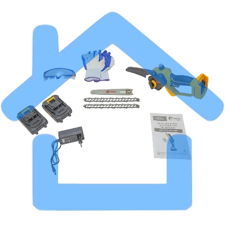 Мини-пила цепная аккумуляторная EDON ANS-21/8BL желтый/черный 25166-5