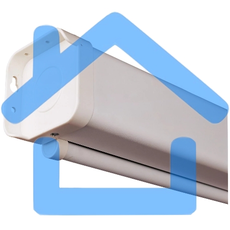 Настенный экран Lumien Master Picture 189х240 см Matte White FiberGlass, черн. кайма по периметру, доп. черн. кайма сверху 51 см 16:9-2