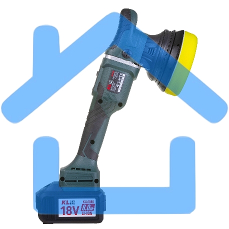 Профессиональная бесщеточная полировальная машина аккумуляторная KLPRO KLPS18B-80 (18В, Li-ion-2шт, 8.0А·ч, 125мм, М14, 2000-4800 об/мин З/У,сумка)-8