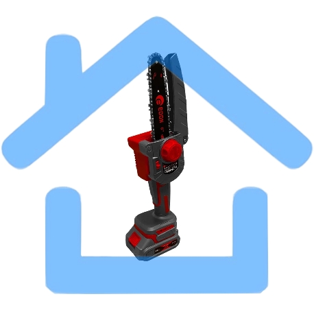 Мини-пила цепная аккумуляторная EDON UNS-21/6BL черный/красный 25169