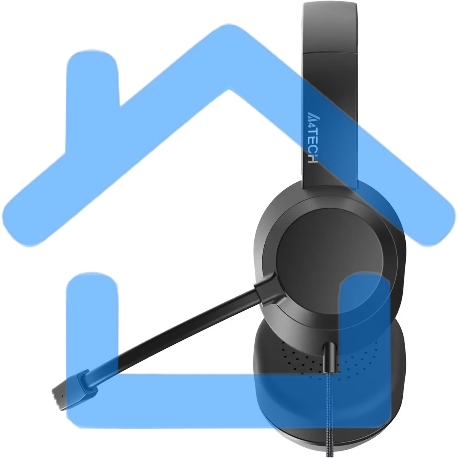 Наушники с микрофоном A4Tech Fstyler FH150U черный 2м накладные USB оголовье (FH150U BLACK)-8