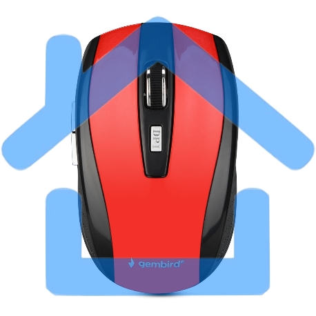 Мышь беспроводная Gembird MUSW-330-3 красный, 2400 dpi, радиоканал, USB, кнопки - 6