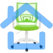 Кресло компьютерное Бюрократ CH-W695NLT TW-03A TW-18 салатовый, крестовина пластик, пластик белый