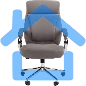 Кресло компьютерное Chairman Home 794 ткань T-55 серый Россия