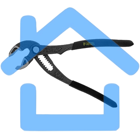 Клещи переставные Denzel кнопочный механизм, обливные рукоятки, 180 мм-6