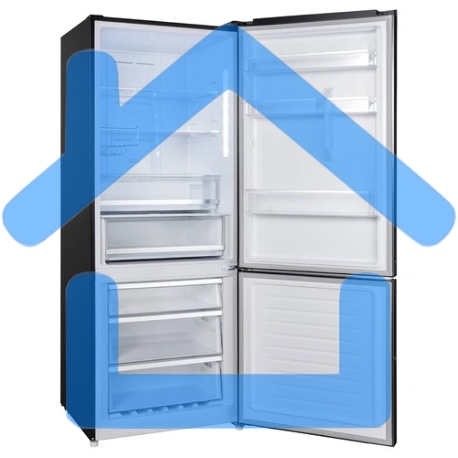 Холодильник Korting KNFC 72337 XN черный двухкамерный 324/108л морозилка снизу, No Frost-4