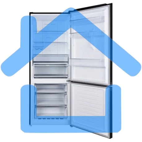 Холодильник Korting KNFC 72337 XN черный двухкамерный 324/108л морозилка снизу, No Frost-5