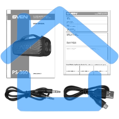 Мобильные колонки Sven PS-360 2.0 черные 2x12W Bluetooth-10