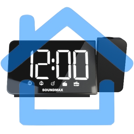 Радиочасы Soundmax SM-1533(черный с белым)