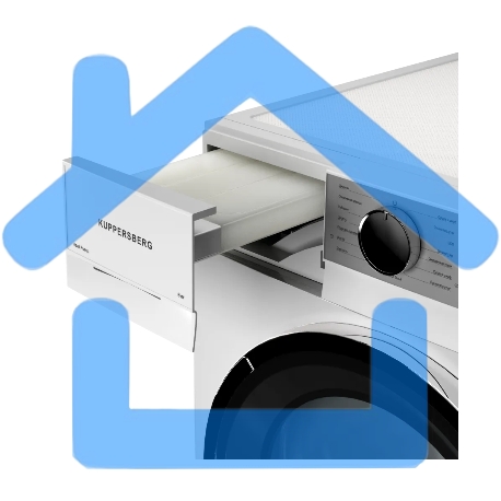 Сушильная машина Kuppersberg DM 611 W, отдельностоящая, тепловой насос, 8 кг, 15 программ, отсрочка старта, защита от сминания, ультрафиолет, электронное управление, белый-4