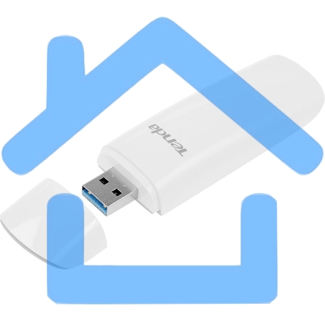 Адаптер Wi-Fi Tenda U12 (USB3.0, WLAN 1300Mbps, 802.11ac) 1x int Antenna