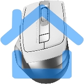 Мышь беспроводная A4Tech Fstyler FG35S серебристый/белый, 2000 dpi, радиоканал, USB, кнопки - 5