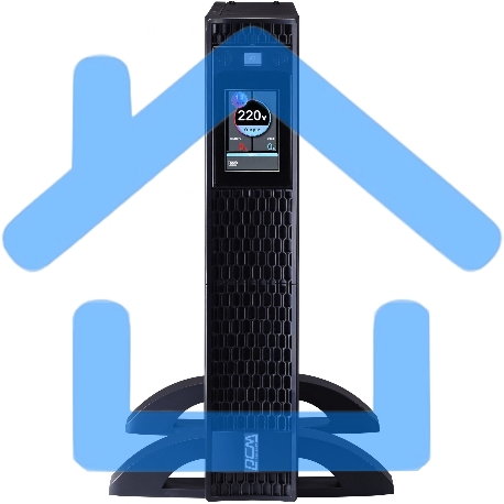 Источник бесперебойного питания Powercom Next, On-Line, 1000VA/1000W, Rack/Tower, 8*IEC320-C13, LCD, Serial+USB, SmartSlot, подкл. доп. Батарей (2027157)-11