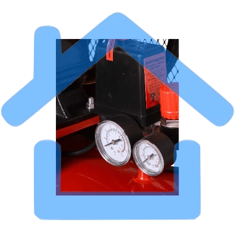 Компрессор поршневой Ресанта КП-100/400Р масляный 400л/мин 100л 2500Вт красный/черный-3