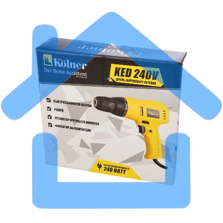 Дрель-шуруповерт Kolner KED 240 V, Сетевой, 240Вт-1