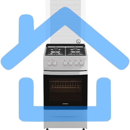 Плита комбинированная Darina 1D1 КМ 241 311 W белый/черный, конфорок 4 шт, духовка 50 л, 50 см x 85 см x 60 см-1