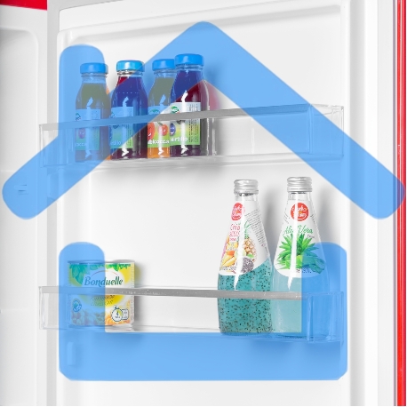 Холодильник Maunfeld MFF186NFRR красный двухкамерный 180/70л морозилка снизу-2