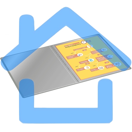 Папка с 20 прозрачными вкладками Silwerhof Eco A4, пластик, 0.5мм, серый-2