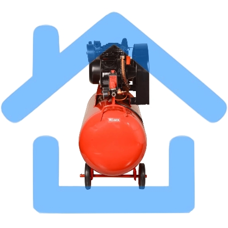 Компрессор поршневой Ресанта КП-100/400Р масляный 400л/мин 100л 2500Вт красный/черный-5