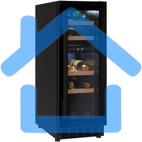 Винный шкаф LEX LWD3017BL dual zone 1-нокамерн. черный-8