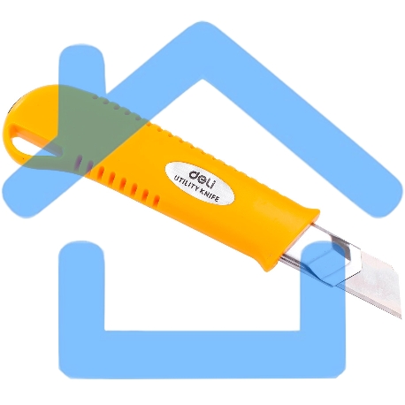 Нож канцелярский Deli E2044, ширина лезвия 18 мм, фиксатор усиленный сталь ассорти, блистер-2