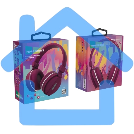 Наушники беспроводные накладные MORE CHOICE (4610196401053) HW15 Cherry-2