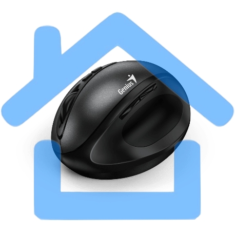 Мышь беспроводная Genius Ergo 8300S черный, 1600 dpi, радиоканал, USB, кнопки - 7