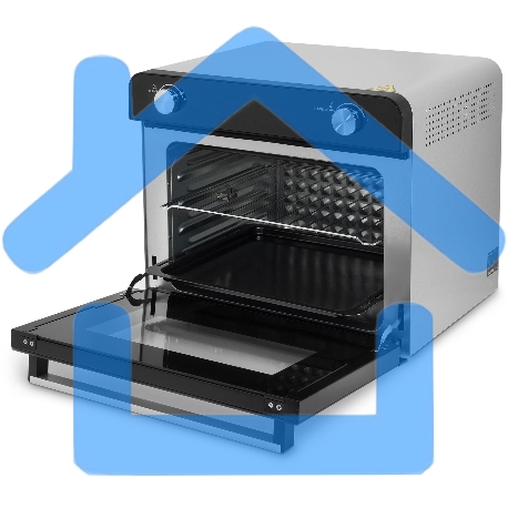 Мини-печь Hyundai MIO-HY087 36л. 1700Вт серебристый/черный-5