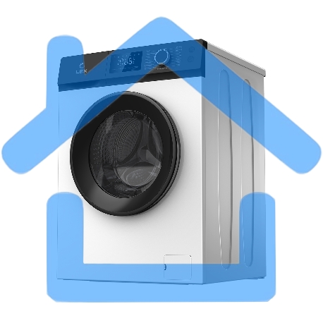 Стиральная машина LEX LWM08012WBLID (WBlID) белый-черный, загрузка фронтальная 8кг, 1200 об/мин., класс: A-2