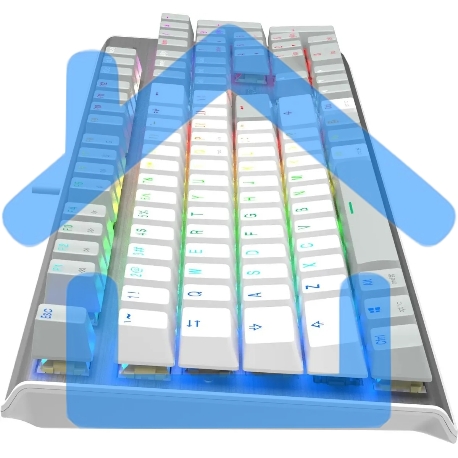 Клавиатура A4Tech Fstyler FS100 Neon проводная, USB, серый/белый-8