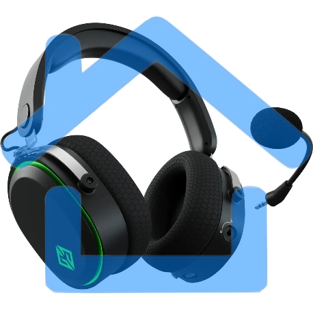 Наушники с микрофоном GMNG GG-HS405W черный мониторные BT/Radio/3.5mm оголовье-2