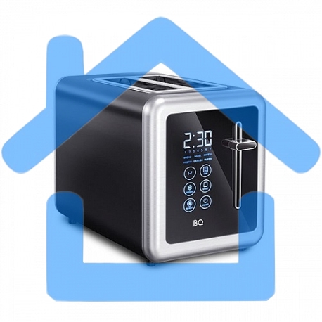 Тостер BQ T4002, 850 Вт, 7 степеней поджаривания, стальной/черный
