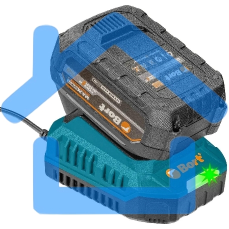 Гайковерт аккумуляторный Bort BSR-21U (2х4АЧ+ЗУ) 93418477 800 Нм, 0-2700 об/мин, акб Li-Ion, аккумуляторная система Makita 18V LXT 18 В, вес 1.4 кг-7