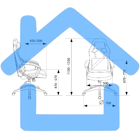 Кресло игровое Zombie DRIVER черный/голубой, искусственная кожа, с подголов. крестовина пластик-25