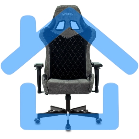 Кресло игровое Бюрократ VIKING 7 KNIGHT B FABRIC черный текстиль/эко.кожа крестовина металл/пластик-34