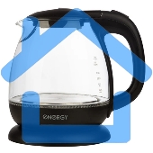Чайник Energy E-296 1л, стекло, черный, 1100Вт (005215)