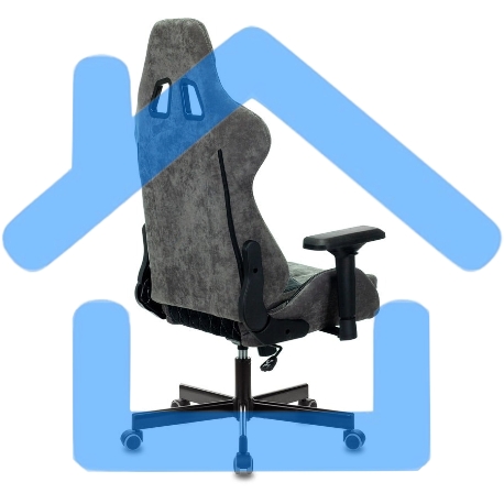 Кресло игровое Бюрократ VIKING 7 KNIGHT B FABRIC черный текстиль/эко.кожа крестовина металл/пластик-32